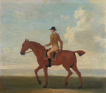 詹姆斯·西摩（James Seymour）的《马的四幅肖像之一，栗子赛马场，骑师向上走骑师我…》