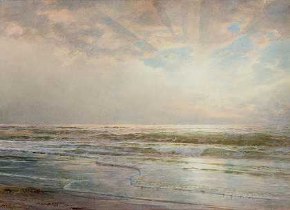 威廉·特罗斯特·理查兹的《海景》