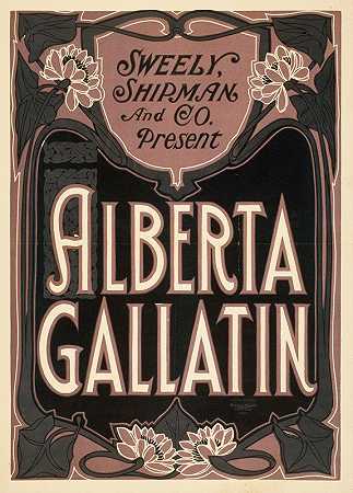 美国石版印刷的Alberta Gallatin。