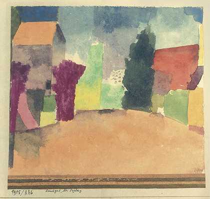 Paul Klee的“Landgut Bei Fryburg（弗里堡附近的乡村别墅）”