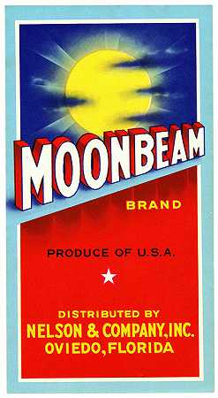 “Moonbeam品牌柑橘标签”