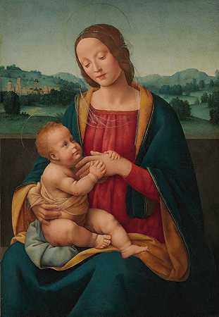 乔瓦尼·安东尼奥·索利亚尼的《风景前的圣母与孩子》