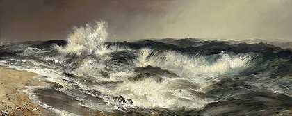 托马斯·莫兰的《波涛汹涌的大海》