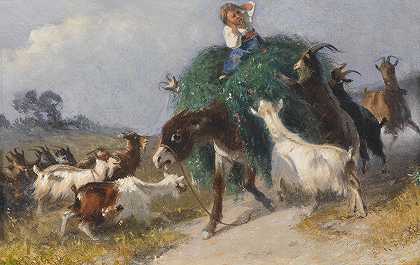 朱塞佩·帕利齐的《山羊征服干草车》