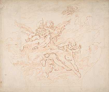 “Jean-Charles François Boucher绘制后蚀刻天花板的准备图