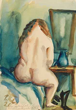 Paul Kleinschmidt的“女性背部裸体内饰”