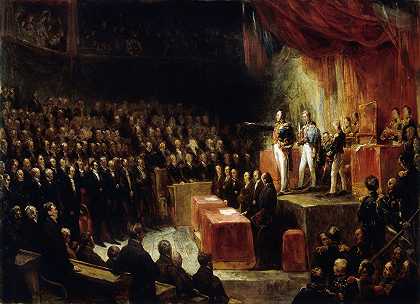 “路易斯·菲利普在《钱伯斯》前宣誓，1830年8月9日，作者：Ary Scheffer