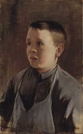 圣地亚哥·鲁西尼奥的《男孩的肖像》