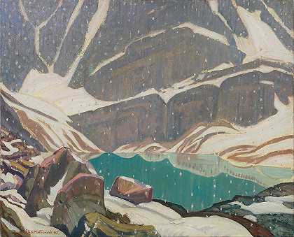 詹姆斯·爱德华·赫维·麦克唐纳（James Edward Hervey MacDonald）的《山上的孤独》（Oesa湖）