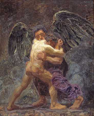 奥鲁夫·哈特曼的《雅各布与天使摔跤》