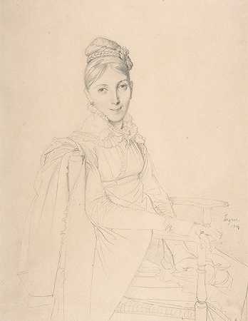 让·奥古斯特·多米尼克·安格斯的《坐着的女士肖像》