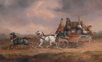 查尔斯·库珀·亨德森（Charles Cooper Henderson）的《邮车在路上》（Mail Coachs on the Road）——伦敦皇家邮报（Louth London Royal Mail）飞速发展