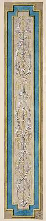 朱尔斯·爱德蒙德·查尔斯·拉查伊斯（Jules Edmond Charles Lachaise）绘制的罗可可风格装饰板设计