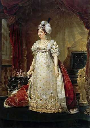 “法国玛丽·特雷莎·夏洛特的肖像，安托万·让·格罗斯公爵夫人安古莱梅