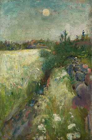 《维埃兰的花草草甸》（Edvard Munch）