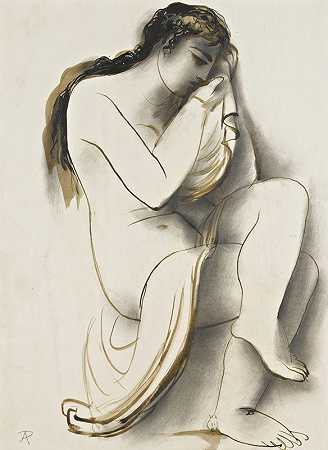安东宁·普罗查斯卡的《带窗帘的裸体》