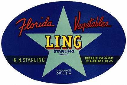 “Ling Starling品牌佛罗里达蔬菜标签”