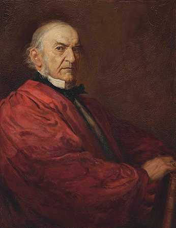 “威廉·埃沃特·格莱斯顿肖像（1809-1898），C.H.汤普森