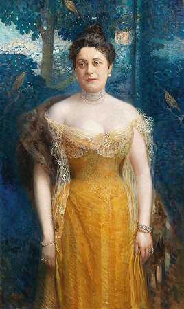 爱德华·维思的《路易丝·多布纳·冯·多贝瑙肖像》