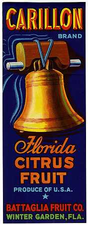 “Carillon品牌佛罗里达柑橘水果标签”