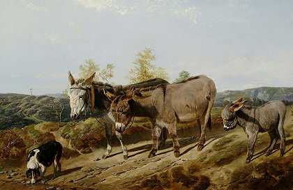 弗里德里希·威廉·凯尔的《摩尔赛道上的驴子》