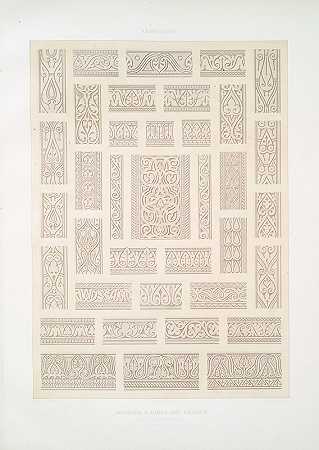 “阿拉伯花纹艾哈迈德·伊本·图伦清真寺，细节装饰（9世纪）埃米尔·普里塞·阿文内斯