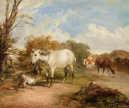 托马斯·西德尼·库珀的《牧马场景》