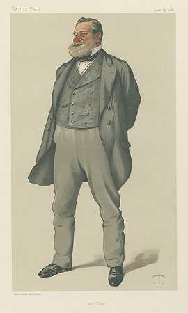 《政客-名利场-城市》，议员罗伯特·尼古拉斯·福勒著，1881年6月25日，作者Théobald Chartran