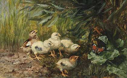 《小鸡和蝴蝶》，弗兰兹·泽弗·伯金格著
