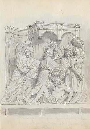 约翰·弗拉克斯曼（John Flaxman）的《从洛伦佐·吉贝尔蒂（Lorenzo Ghiberti）的洗礼门驱逐货币兑换商》