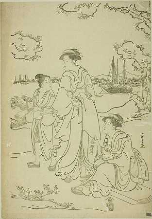 Chōbunsai Eishi的《Goten Hill观赏樱花II》