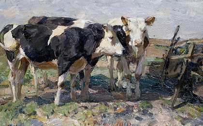 海因里希·冯·苏格尔的《田野里的奶牛》