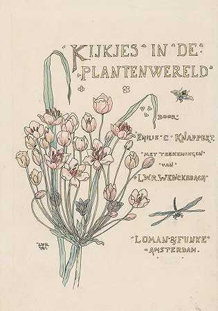 “为Emilie C.Knappert，Kijkjes in de plantenwereld设计标题页，1893年，作者Willem Wenckebach