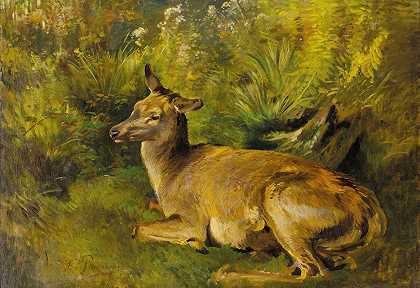 弗朗茨·泽弗·冯·鲍辛格的《休息的鹿牛》
