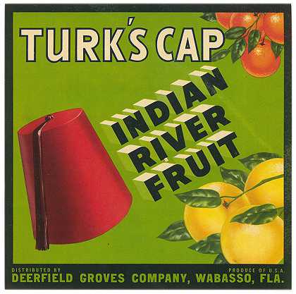 “Turk’s Cap柑橘标签，者