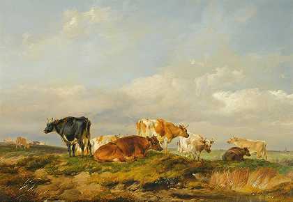 托马斯·西德尼·库珀的《肯特郡草地上的牛》