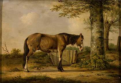 乔治·科贝尔的《树旁的马》