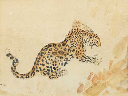 安托万·路易斯·巴耶的《黑豹袭击猎物的研究》