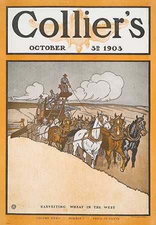 “科利尔”1903年10月3日，爱德华·彭菲尔德在西部收割小麦