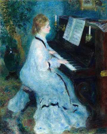 皮埃尔·奥古斯特·雷诺阿的《钢琴上的女人》