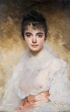 查尔斯·卓别林的《年轻女人的肖像》