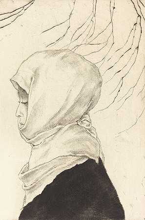 艾米尔·奥利克（Emil Orlik）的《穿冬装的日本女人》