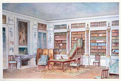 “路易十六图书馆（在阿伦松附近的一座城堡之后）…作者：乔治·雷蒙