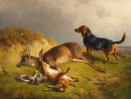 路德维希·古斯塔夫·沃尔茨的《猎杀野狗》