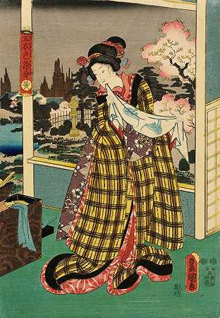 《黄色》作者：Utagawa Kunisada（Toyokuni III）