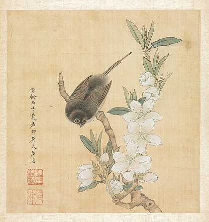 陈洪寿《一只鸟与桃花枝》