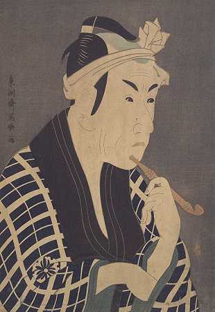 “演员松本一郎四世在Tōshūsai Sharaku的《复仇故事集》中饰演鱼人五代