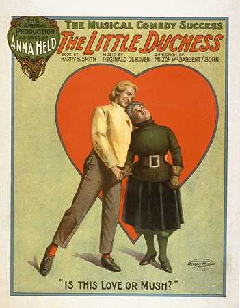 美国平版印刷出版的音乐喜剧《小公爵夫人》。