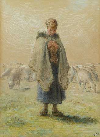 “让·弗朗索瓦·米利特编织的小牧羊女