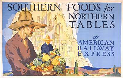 罗伯特·爱德华·李（Robert Edward Lee）的《美国铁路快车》（American Railway Express）为北方餐桌提供的南方食物